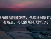 番茄影视想转发前：先看证据链有没有断点，再把推断降成假设句