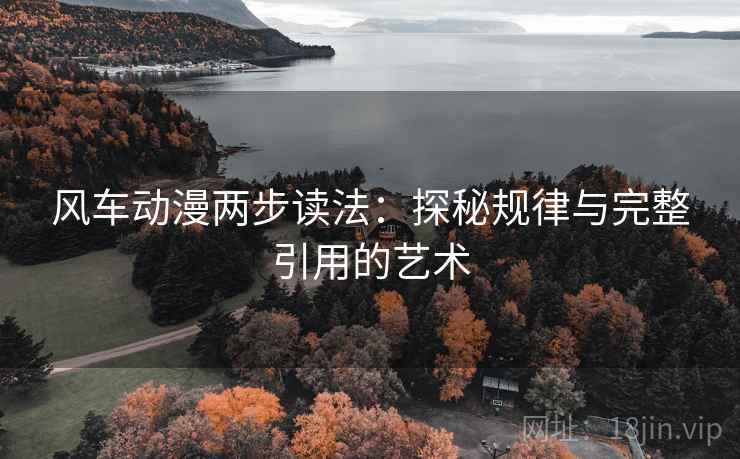 风车动漫两步读法：探秘规律与完整引用的艺术